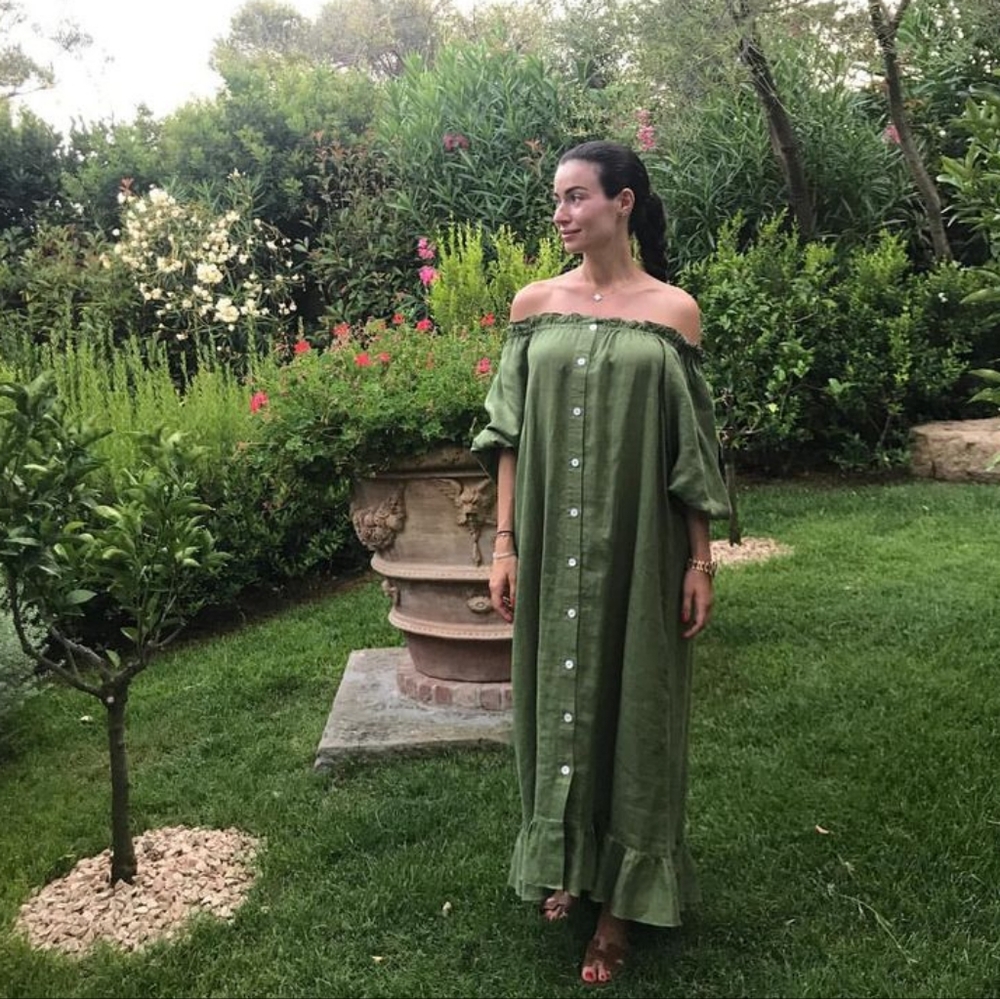 Sleeper olive green lounge dress